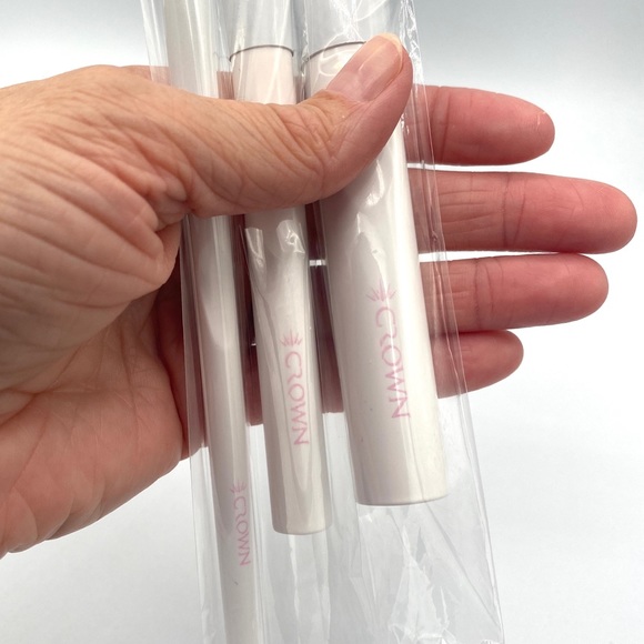 Crown, Makeup Brushes 3pc Pro Brush Trio White & Pink New - Picture 4 of 7